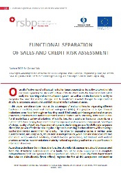 Functional separation of sales and credit risk assessment